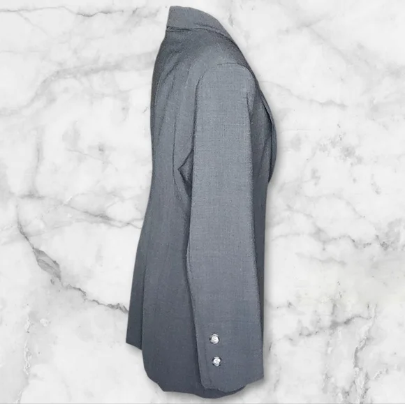 BISOU BISOU Vintage Gray Fitted Blazer - Medium - Picture 6 of 8